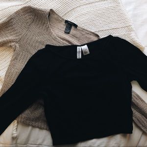 Forever 21/H&M Long-Sleeve Crop Top Bundle